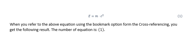 Equation referencing good